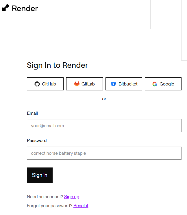 sign in to render